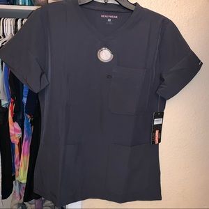 Brand new Healwear gray scrub top.